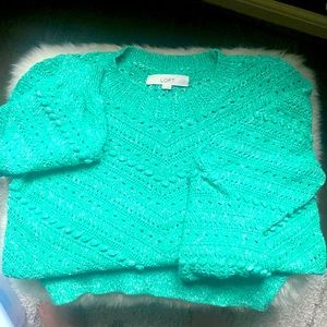 LOFT Bobble Pointelle Sweater
